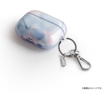 Coehl コーエル AirPods Pro 2 対応 落下保護 耐傷性 クリアケース PALETTE キーリング 留め具付き ダスクブルー MSソリューションズ