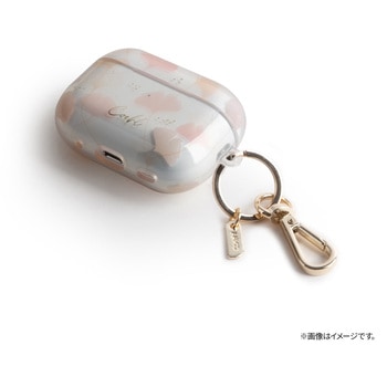 Coehl コーエル AirPods Pro 2 対応 落下保護 耐傷性 クリアケース MEADOW キーリング 留め具付き スプリングピンク MSソリューションズ