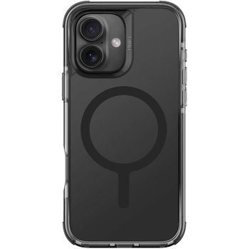 Uniq ユニーク iPhone 16 耐衝撃ケース COMBAT 360度衝撃バンパー付 カーボンブラック MSソリューションズ