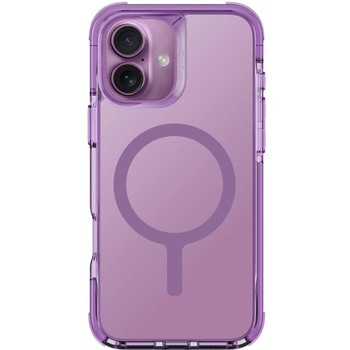 Uniq ユニーク iPhone 16 耐衝撃ケース COMBAT 360度衝撃バンパー付 グレープピンク MSソリューションズ