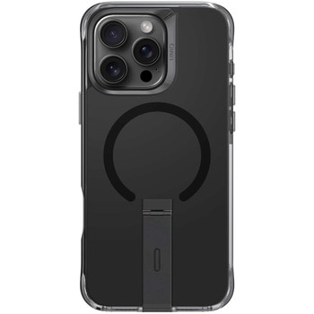 Uniq ユニーク iPhone 16 Pro 衝撃吸収ハイブリッドケース ELEVA カーボンブラック MSソリューションズ