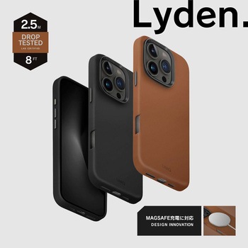 Uniq ユニーク iPhone 16 Pro PUレザーケース LYDEN 耐水コーティング仕上げ キャラメル MSソリューションズ