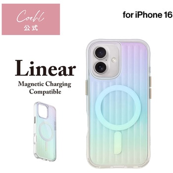 Coehl コーエル iPhone 16 クリアケース LINEAR 耐傷 耐衝撃 イリデッセント 玉虫色 - MSソリューションズ