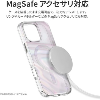 Coehl コーエル iPhone 16 Pro 耐衝撃スマホケース SAVON 耐傷 バブルプリズム 虹色 MSソリューションズ