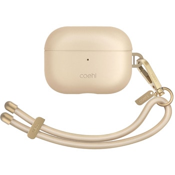 Coehl コーエル AirPods Pro 2 対応 レザーレット製ケース HAVEN 防滴仕様 有線充電 ワイヤレス充電 両対応 クリーム - MSソリューションズ