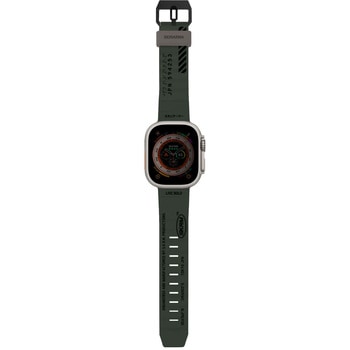 SKINARMA スキンアマ Apple Watch Ultra 49mm 用バンド SHOKKU 防水 長さ調節可能 ダークオリーブ MSソリューションズ
