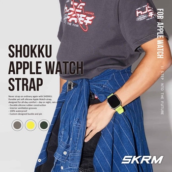 SKINARMA スキンアマ Apple Watch Ultra 49mm 用バンド SHOKKU 防水 長さ調節可能 ダークオリーブ MSソリューションズ