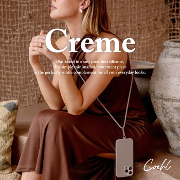 Coehl コーエル iPhone 16 Pro Max 軽量ソフトタイプケース CREME 耐衝撃 取り外し可能ロープストラップ付 バレエピンク MSソリューションズ