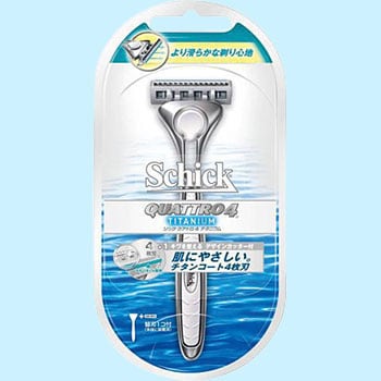 QTM-411 クアトロ4 チタニウム ホルダー(替刃1コ付) 1個 Schick(シック