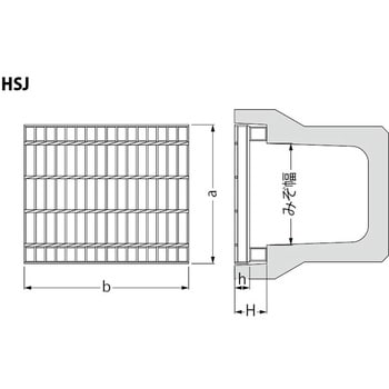 スチール製グレーチング かさあげ型 プレーンタイプ JIS型側溝用 カネソウ 【通販モノタロウ】