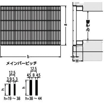 QSY-5919B スチール製グレーチング かさあげ型 細目プレーンタイプ