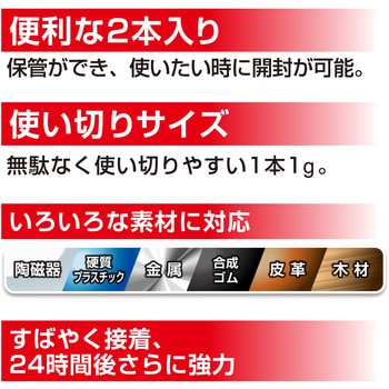 強力瞬間接着剤×2 セメダイン