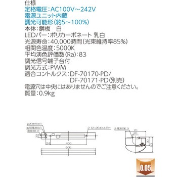 LEDベースライト+LEDバーセット TENQOOシリーズ 直付形 調光 20タイプ 東芝ライテック