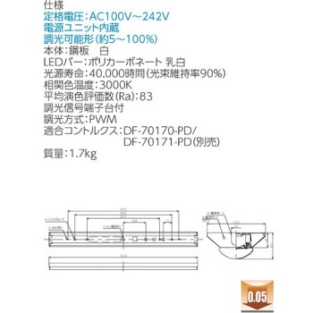 LEDベースライト+LEDバーセット TENQOOシリーズ 直付形 調光 40タイプ 東芝ライテック