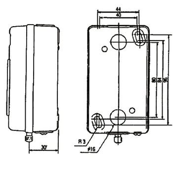 BH13030 押釦開閉器 露出形 パナソニック(Panasonic) (220V)16.8A 極数