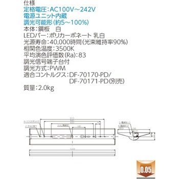 LEDベースライト+LEDバーセット TENQOOシリーズ 直付形 調光 40タイプ 東芝ライテック