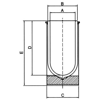 KGW デュワーフラスコ 細口シリンダー型 800mL 6C (1個)(1028) 目安