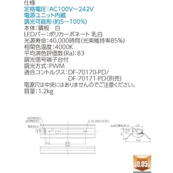 LEDベースライト+LEDバーセット TENQOOシリーズ 直付形 反射笠/直付