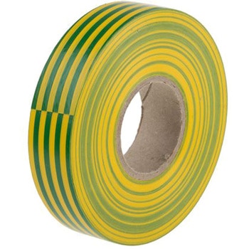 RS PRO 絶縁テープ 緑， 黄，最大動作温度：+70℃，幅：19mm RS PRO