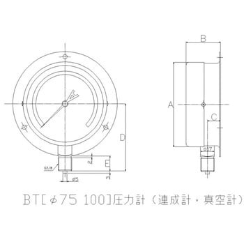 一般圧力計B型Φ100 TOKO(東洋計器興業)