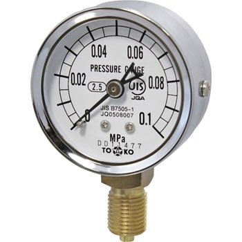 AT1/4G 50×0.1MPa(普通形) 一般圧力計A形Φ50 1台 TOKO(東洋計器興業