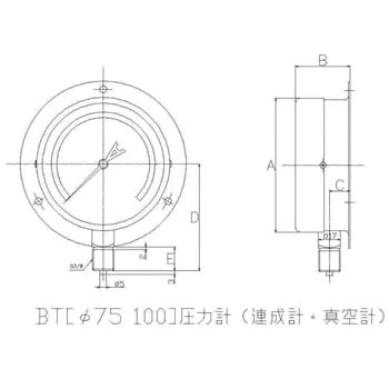 一般連成計B形Φ100 TOKO(東洋計器興業)