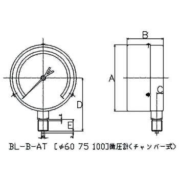 微圧計Φ100(チャンバー式) TOKO(東洋計器興業)