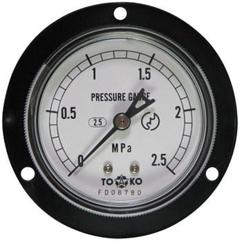 DU1/4G 60×2.5MPa A級品圧力計埋め込み形Φ60 1個 TOKO(東洋計器興業