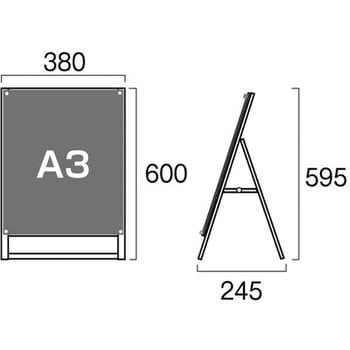 ポスター用スタンド看板 A3 常磐精工 ポスタースタンド 【通販モノタロウ】