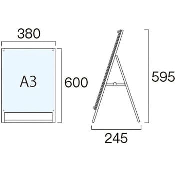 ブラックポスター用スタンド看板 A3 常磐精工 ポスタースタンド 【通販