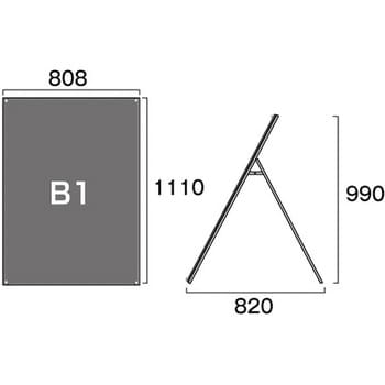 ポスター用スタンド看板 B1ロウ 常磐精工 ポスタースタンド 【通販