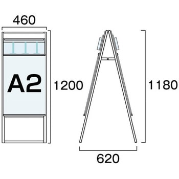 パンフレットケーススタンド看板 常磐精工 ポスタースタンド 【通販