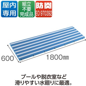 MR-098-445-3 抗菌滑り止め安全スノコ(完成品) テラモト 青色 寸法600×1800mm MR-098-445-3 - 【通販モノタロウ】