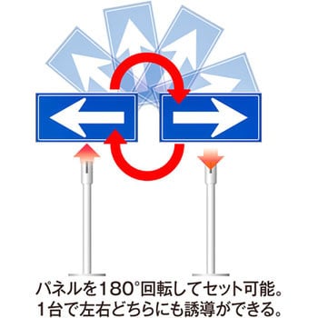 □テラモト 誘導パネル(コーン用)ブラック/青 900×450mm OT5531728