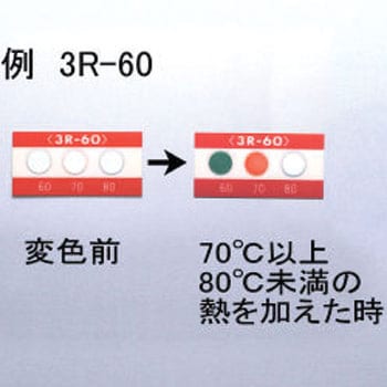 3R-60 サーモデマンド3点表示タイプ 1箱(20枚) ブライト標識 【通販