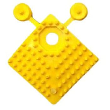 疲労軽減マット RS PRO ゴム 穴 15mm 黄 1.5m x 915mm 単品 RS PRO