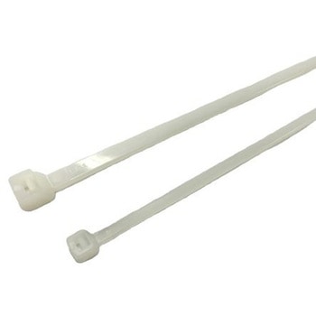 RS PRO 結束バンド， 380mm x 8 mm， ナチュラル， ナイロン 66 RS PRO