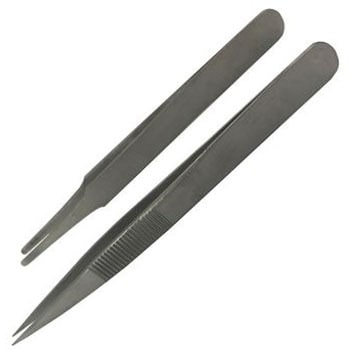 RS PRO ピンセットセット， 低炭素オーステナイト鋼， 抗酸耐性あり， ストレート RS PRO