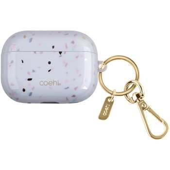 Coehl コーエル AirPods Pro 2 対応 落下保護 耐傷性 クリアケース TERRAZZO キーリング 留め具付き サンドストーン MSソリューションズ
