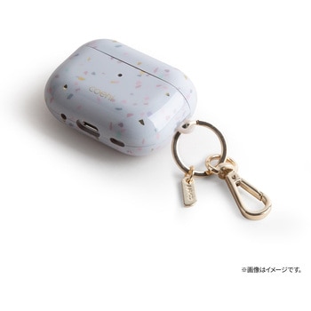 Coehl コーエル AirPods Pro 2 対応 落下保護 耐傷性 クリアケース TERRAZZO キーリング 留め具付き サンドストーン MSソリューションズ