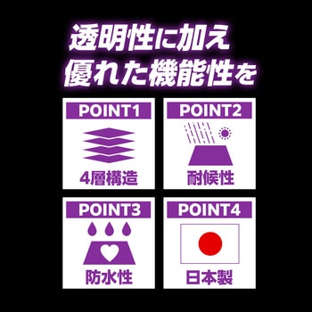 ターピー UVクリアシート(透明糸入シート) 萩原工業