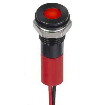 RS PRO パイロットランプ， 12V dc， 赤， 実装ホールサイズ:8mm RS PRO