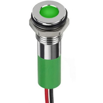 RS PRO パイロットランプ， 12V dc， 緑， 実装ホールサイズ:8mm RS PRO