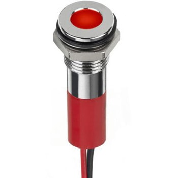 RS PRO パイロットランプ， 12V dc， 赤， 実装ホールサイズ:8mm RS PRO