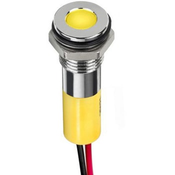 RS PRO パイロットランプ， 12V dc， 黄， 実装ホールサイズ:8mm RS PRO