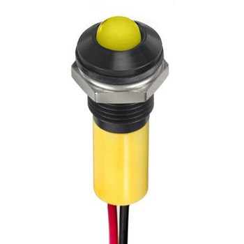 RS PRO パイロットランプ， 12V dc， 黄， 実装ホールサイズ:8mm RS PRO