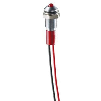 RS PRO パイロットランプ， 12V dc， 赤， 実装ホールサイズ:8mm RS PRO