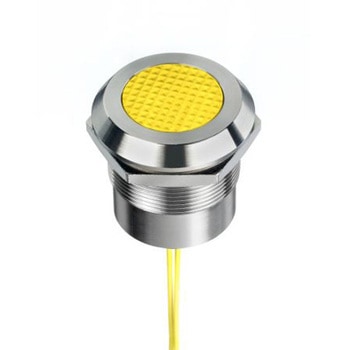 RS PRO パイロットランプ， 12 → 24V ac/dc， 黄， 実装ホールサイズ:25mm RS PRO