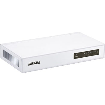 LSW4-TX-8NS/WH 10/100Mbs対応 スイッチングHub 金属筐体/電源内蔵 