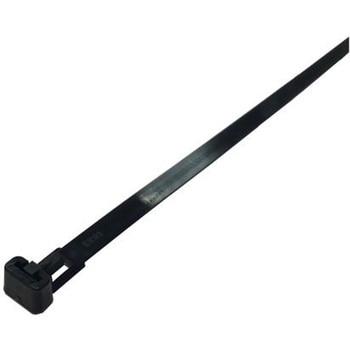 RS PRO 結束バンド， 150mm x 7.6mm， 黒， ナイロン 66 RS PRO